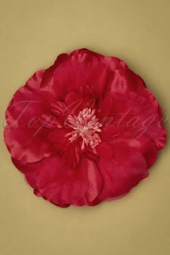 Big Flower Corsage In Rood Vrouwen Haaraccessoires