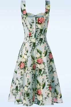 Clearance Bloom Halter Swing Jurk In Lichtblauw Vrouwen Swing Jurken