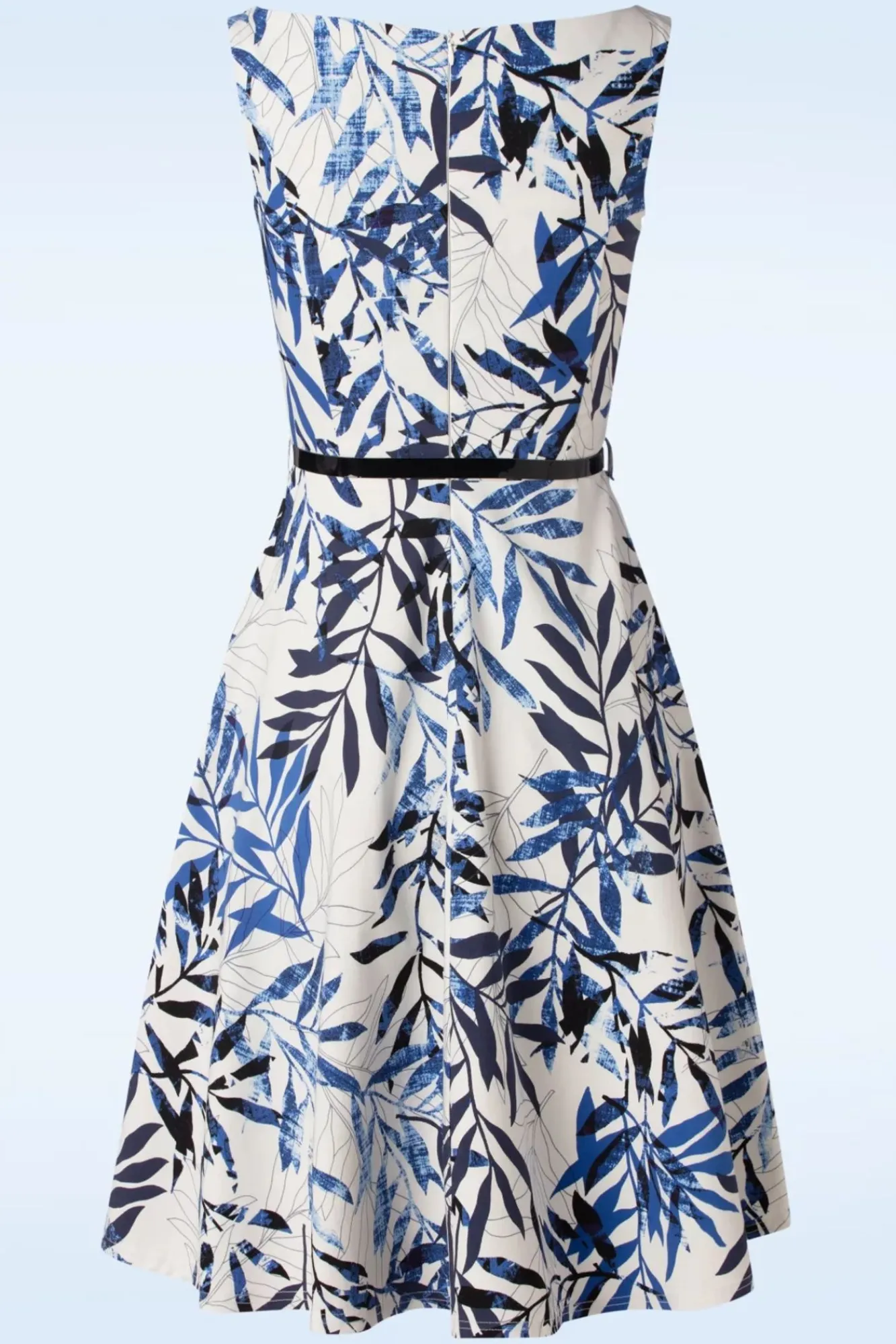 New Blue Leaf Swingjurk In Wit Vrouwen Plus Size Jurken