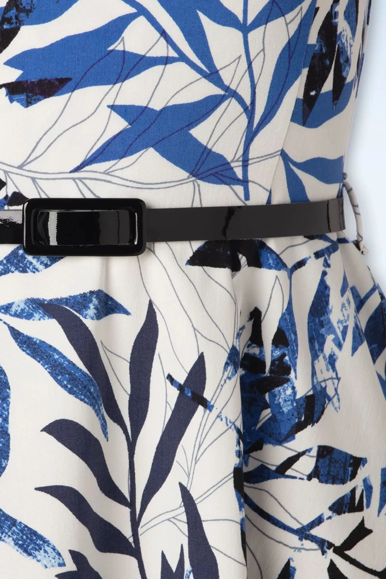 New Blue Leaf Swingjurk In Wit Vrouwen Plus Size Jurken