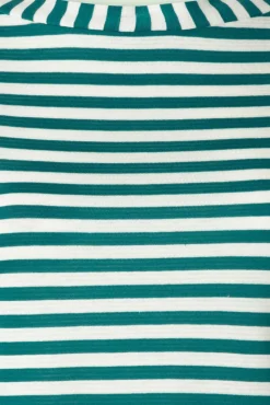 New Boatneck Top Chopito Stripe In Ponderosa Groen Vrouwen T-Shirts