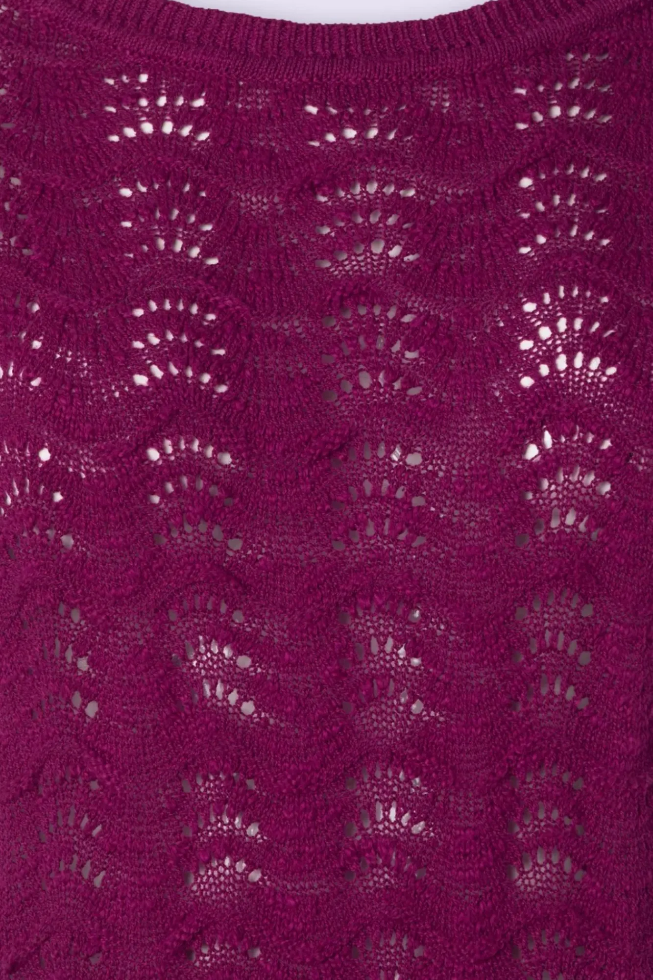 Discount Boatneck Top Scallop In Levendig Paars Vrouwen Truitjes