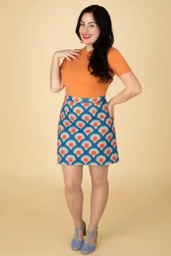 Hot Bobby Retro Rok In Cirkel Geo Print Vrouwen Rokken