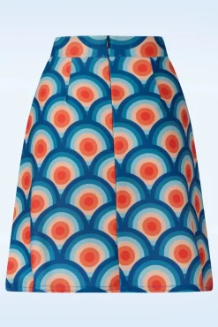 Hot Bobby Retro Rok In Cirkel Geo Print Vrouwen Rokken