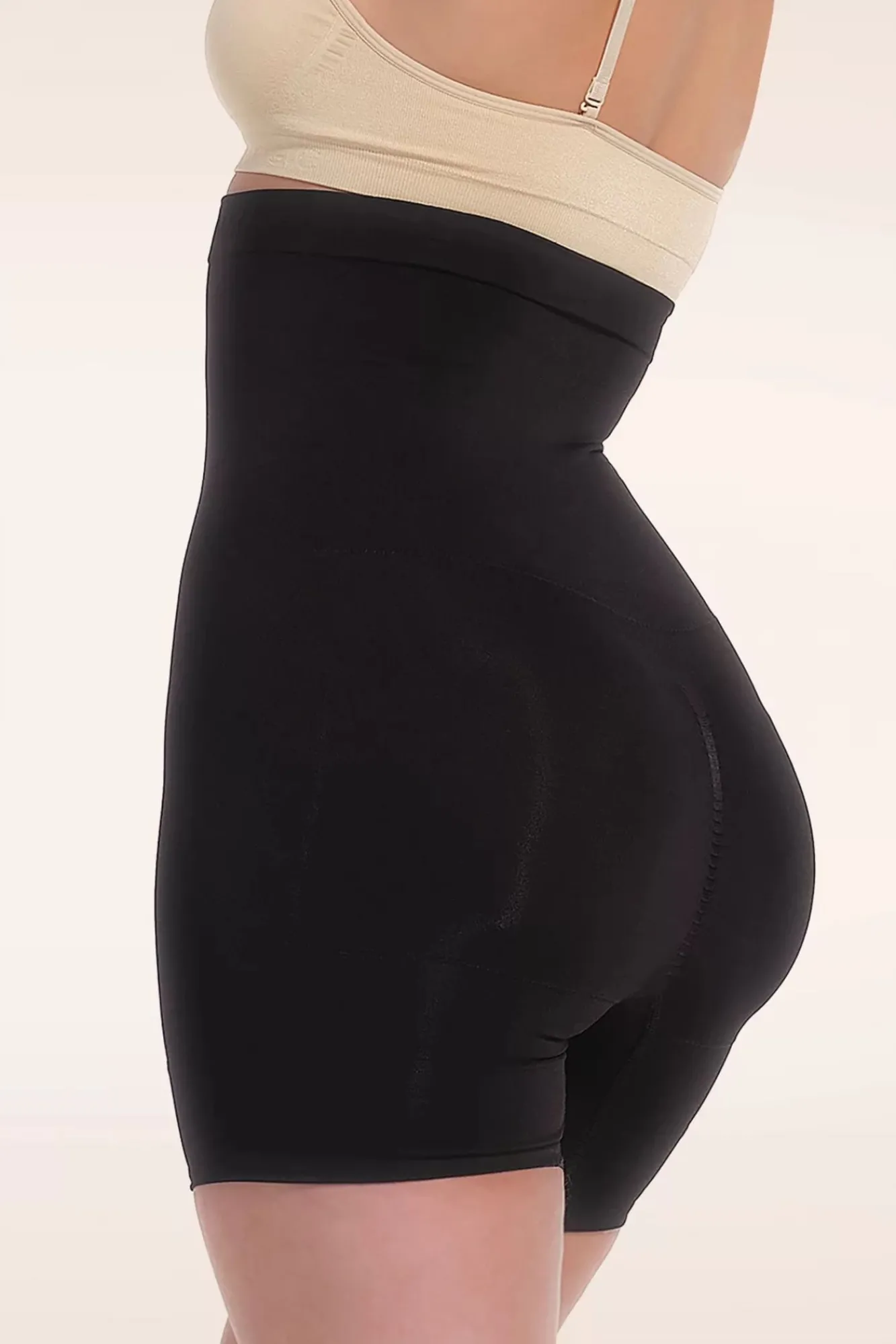 Hot Booty Booster High Short In Zwart Vrouwen Shapewear