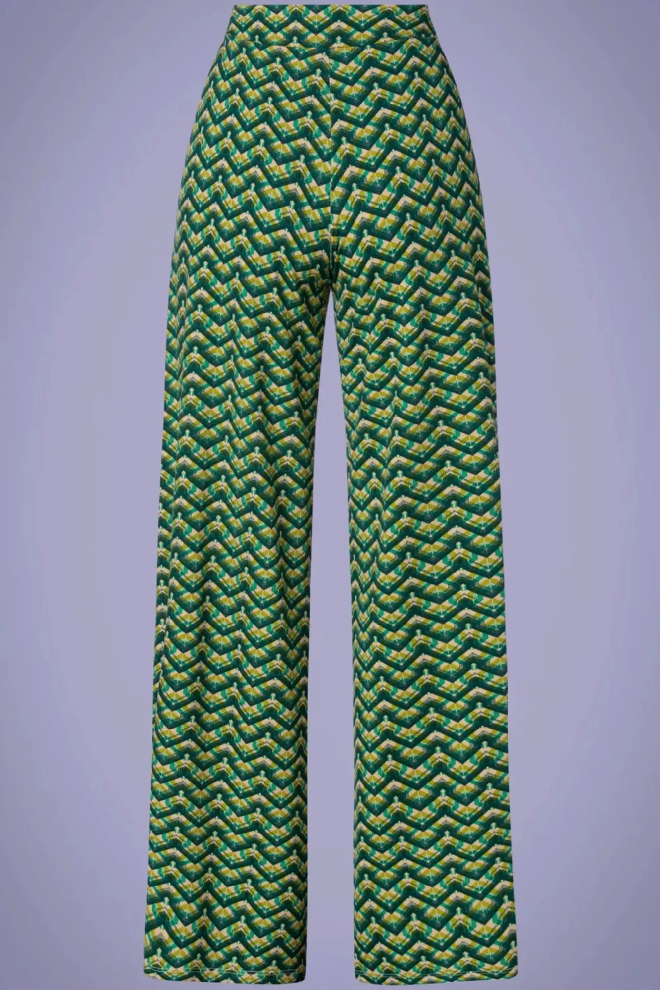 New Border Palazzo Brazza Broek In Jaspisgroen Vrouwen Broeken