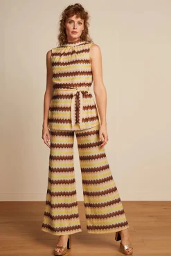 Best Border Palazzo Carmine In Mock Oranje Vrouwen Broeken