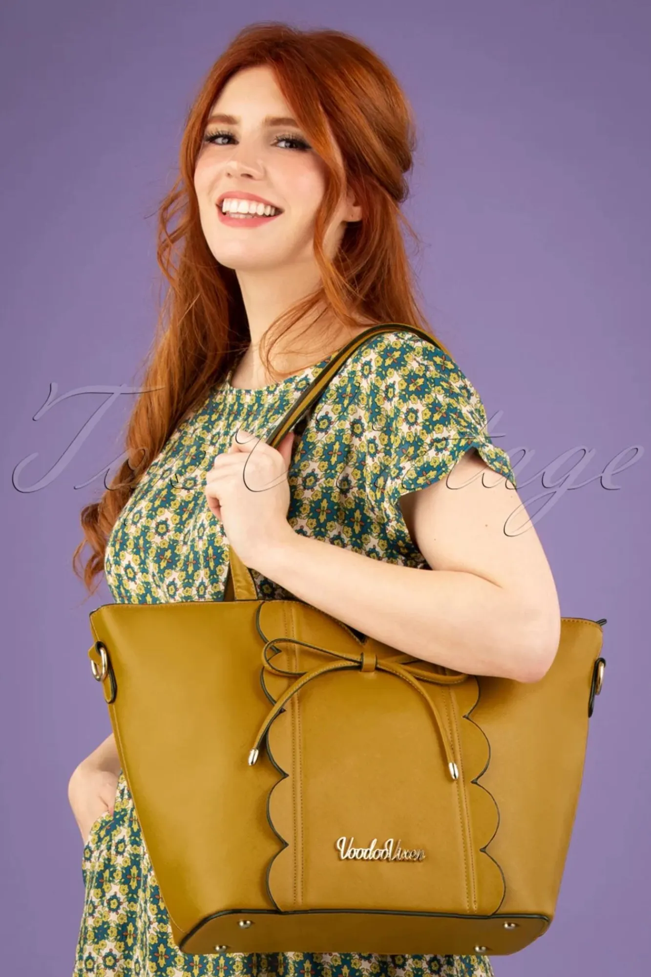 Best Bow Front Geschulpte Shopper Tas Mosterd Geel Vrouwen Tassen