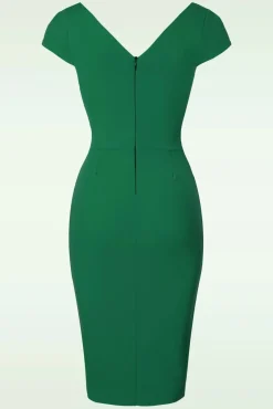 Sale Brenda Penciljurk In Smaragdgroen Vrouwen Plus Size Jurken