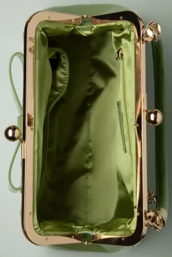 California Nights Lak Handtas In Bleekgroen Vrouwen Tassen