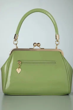 California Nights Lak Handtas In Bleekgroen Vrouwen Tassen