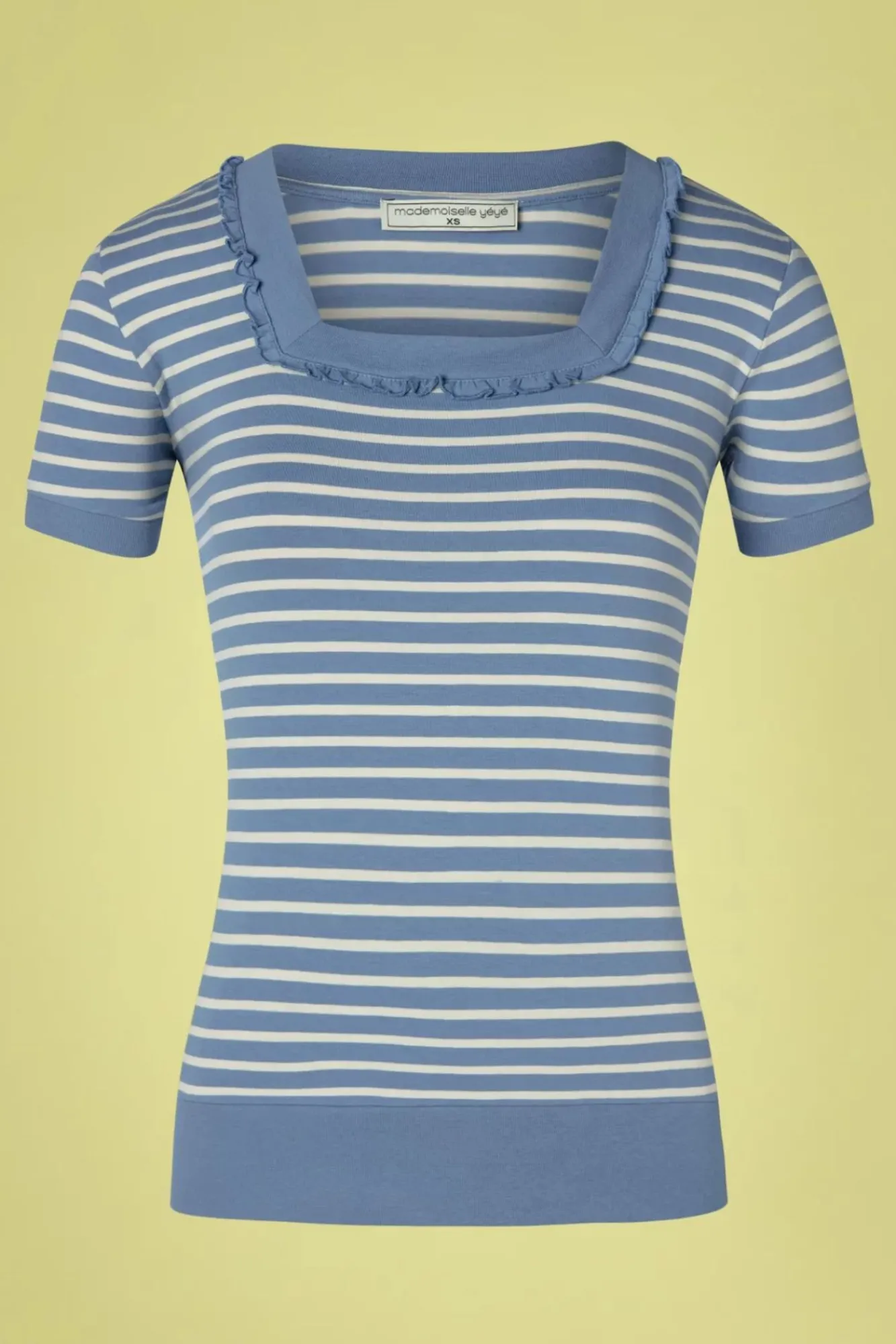 New Call Me Again Gestreepte Top In Blauw Vrouwen T-Shirts