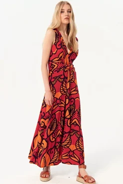 New Camila Maxi Jurk In Oranje Vrouwen Plus Size Jurken