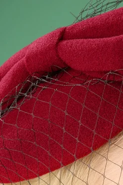 Candice Hoed In Rood Vrouwen Haaraccessoires