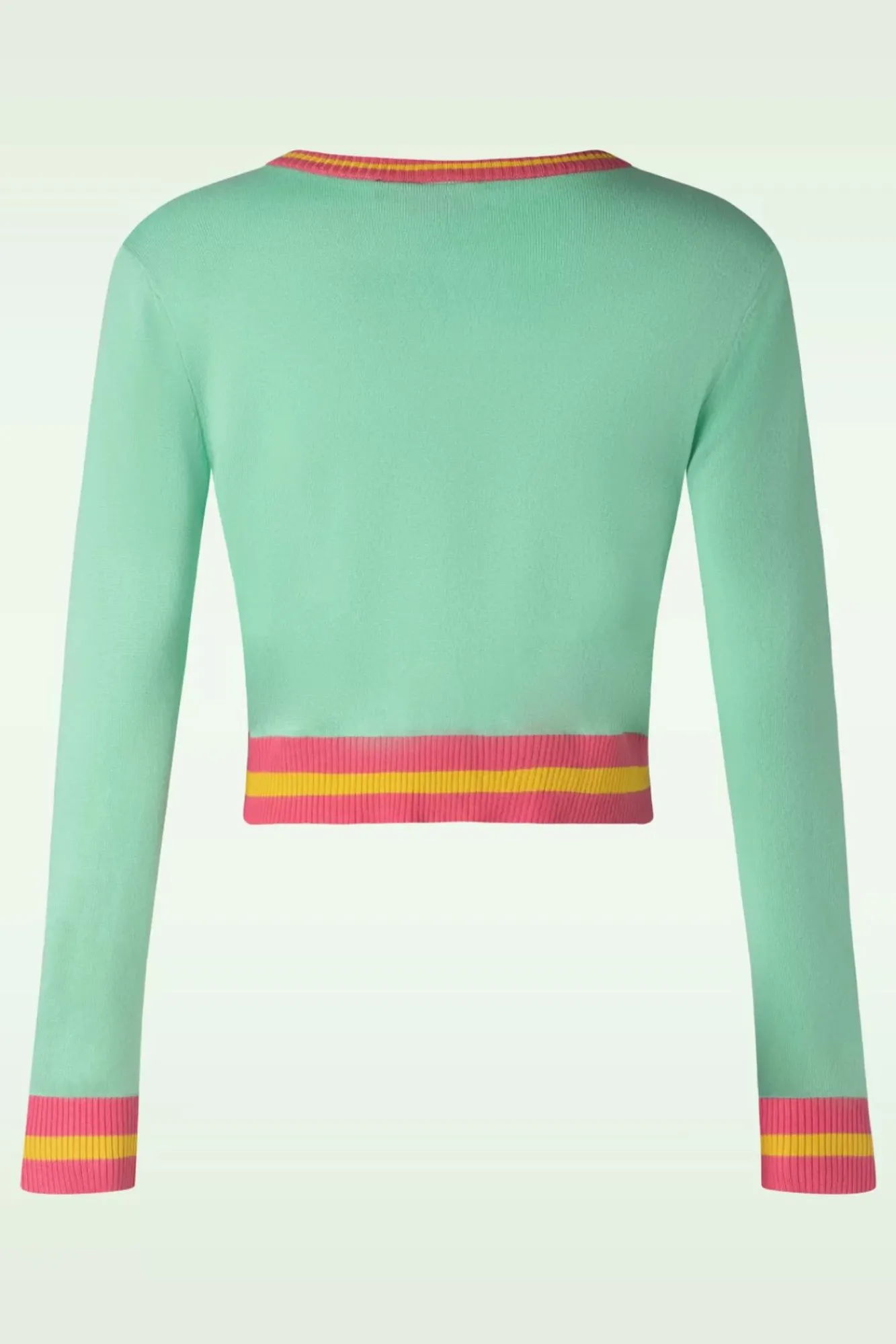 Candy Patch Cardigan In Mint Vrouwen Vestjes