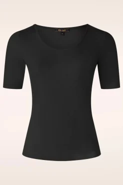 Sale Carice Uni Rib Top In Zwart Vrouwen Truitjes