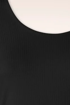 Sale Carice Uni Rib Top In Zwart Vrouwen Truitjes