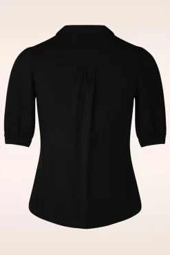 Clearance Carina Ecovero Lichte Blouse In Zwart Vrouwen Blouses