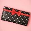 Clearance Carla Bow Polka Portemonnee In Zwart En Rood Vrouwen Portemonnees