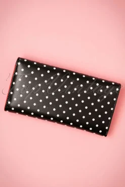 Clearance Carla Bow Polka Portemonnee In Zwart En Rood Vrouwen Portemonnees