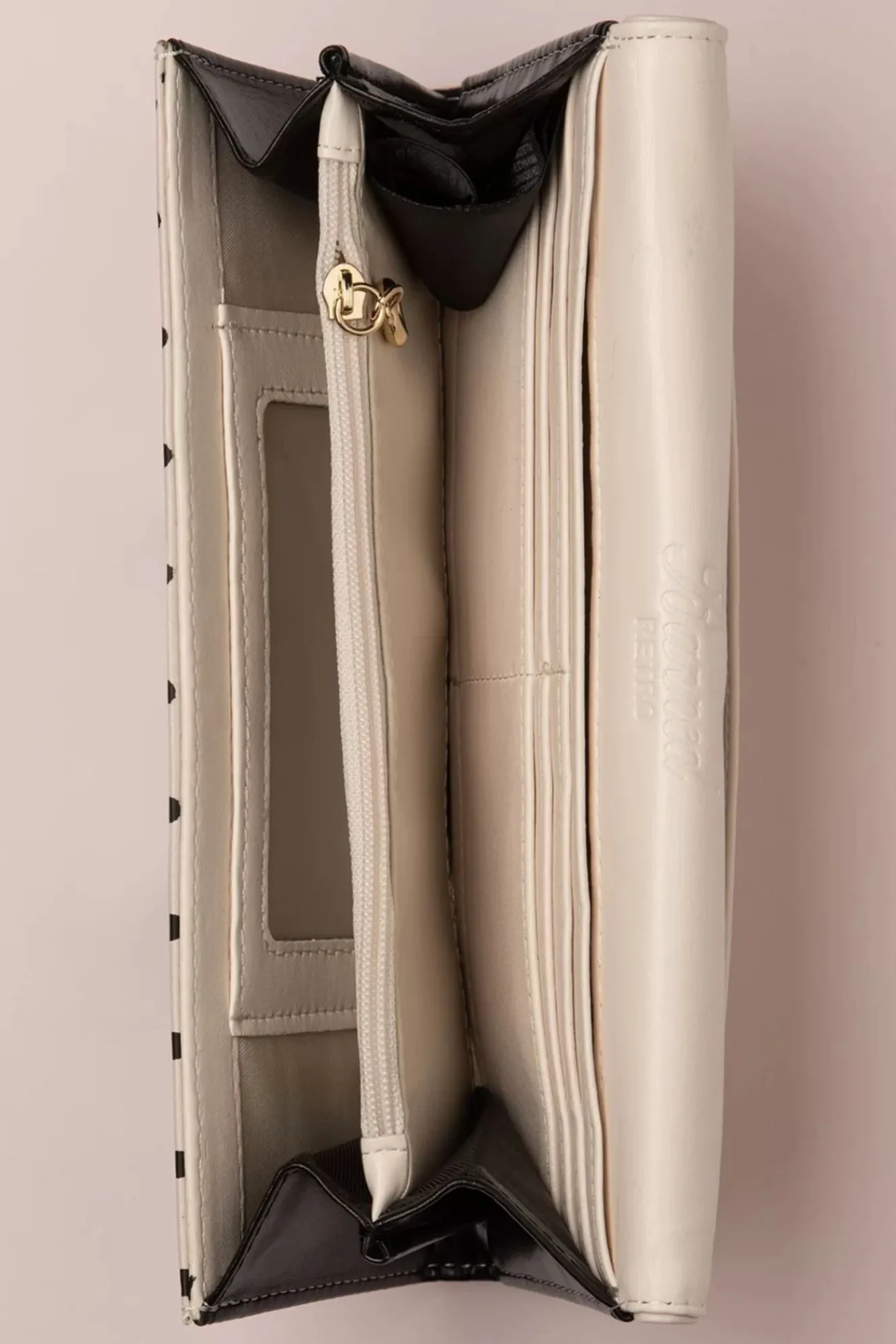 Carla Portemonnee In Zand En Zwart Vrouwen Portemonnees