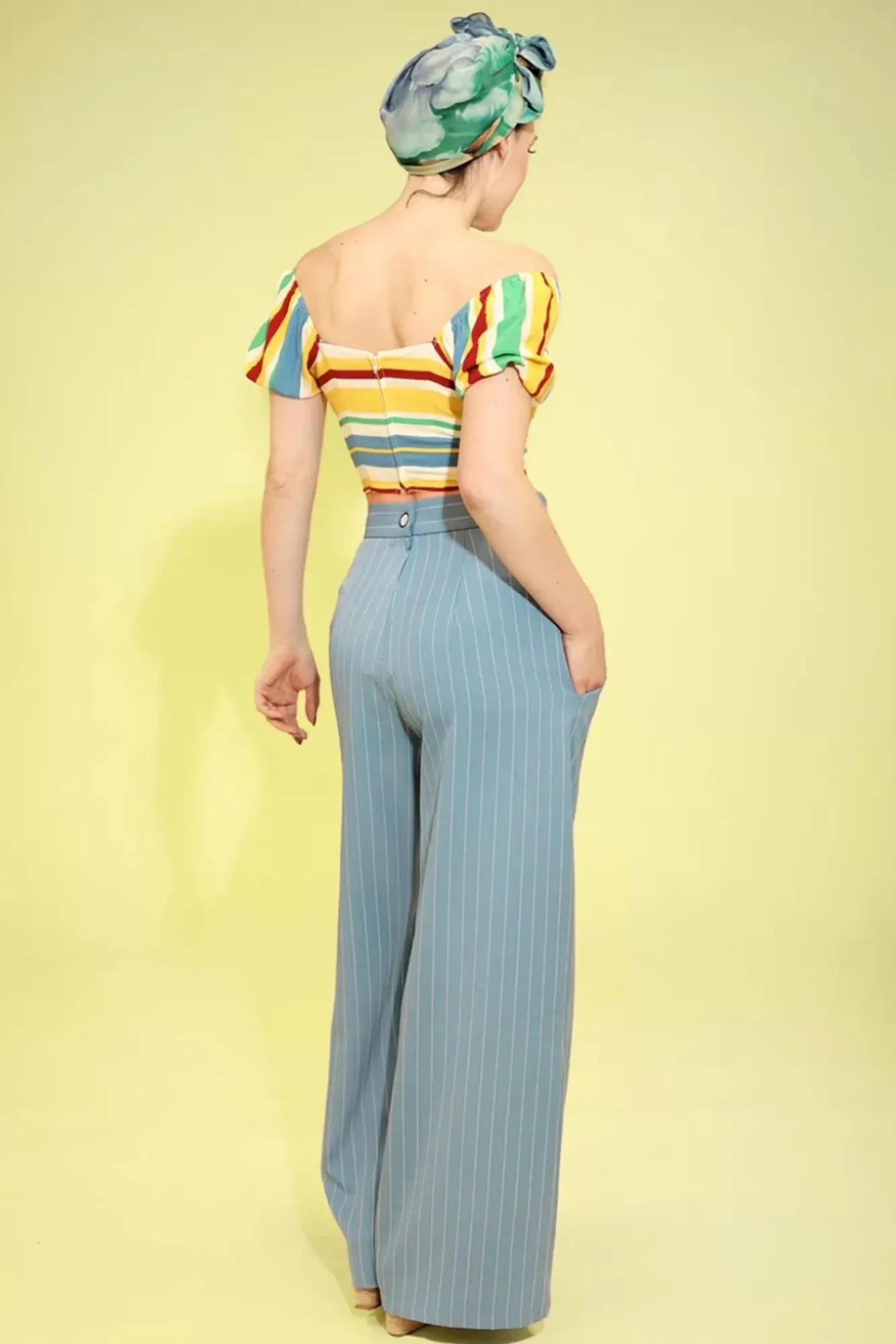 Hot Caspian Swing Broek In Blauw Vrouwen Broeken