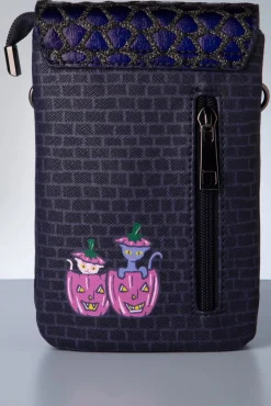 Clearance Cat Dracula's Haunted House Telefoontasje In Paars Vrouwen Tassen