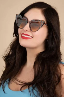 Sale Cat Eye Hartvormige Zonnebril In Luipaard Vrouwen Zonnebrillen