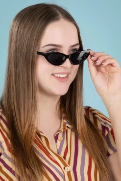 Sale Cat Eye-Zonnebril In Zwart Vrouwen Zonnebrillen