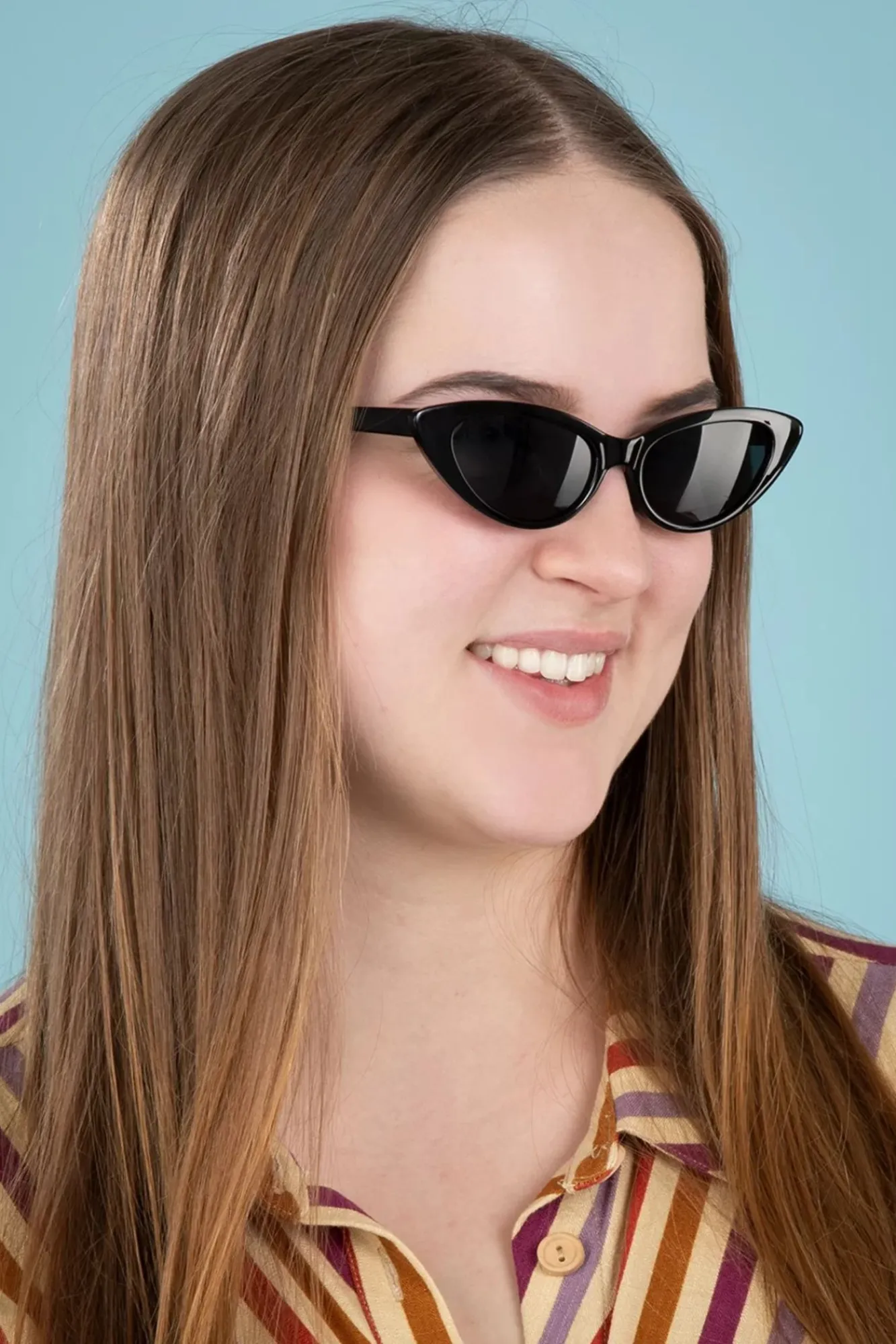 Sale Cat Eye-Zonnebril In Zwart Vrouwen Zonnebrillen