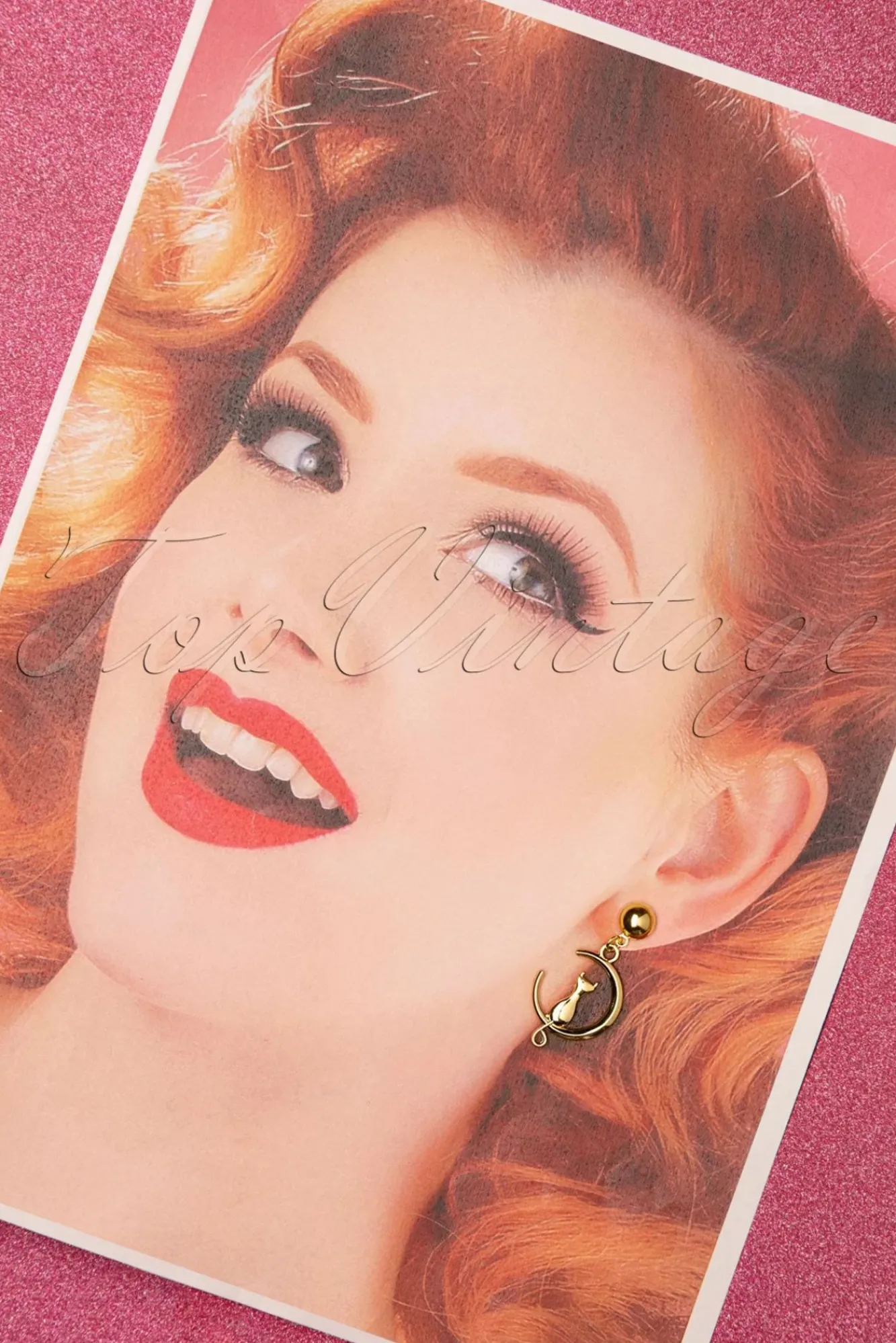 Hot Cat On The Moon Oorbellen In Goud Vrouwen Sieraden