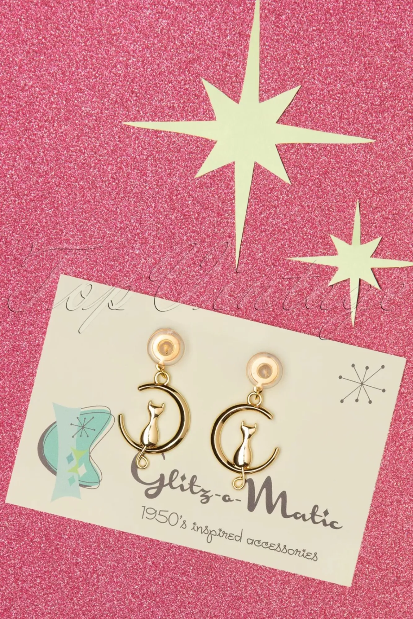 Hot Cat On The Moon Oorbellen In Goud Vrouwen Sieraden