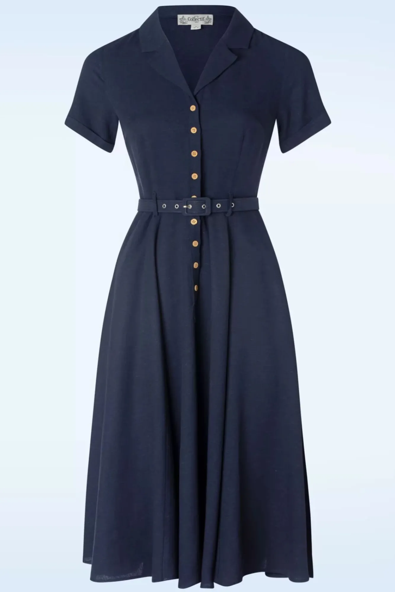 Sale Caterina Swing Jurk In Marineblauw Vrouwen Effen Jurken