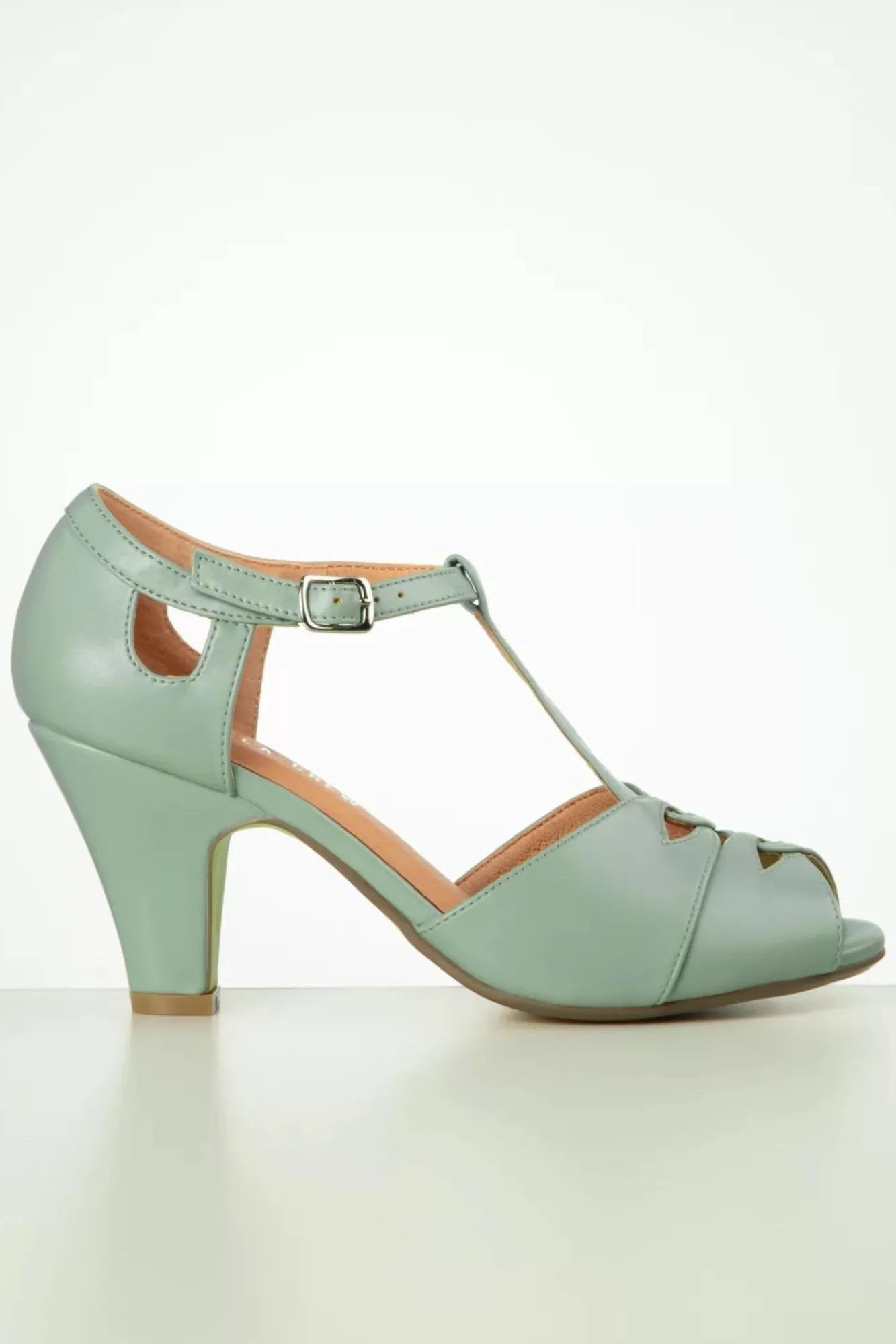 Discount Catherina T-Strap Pumps In Mintgroen Vrouwen Pumps
