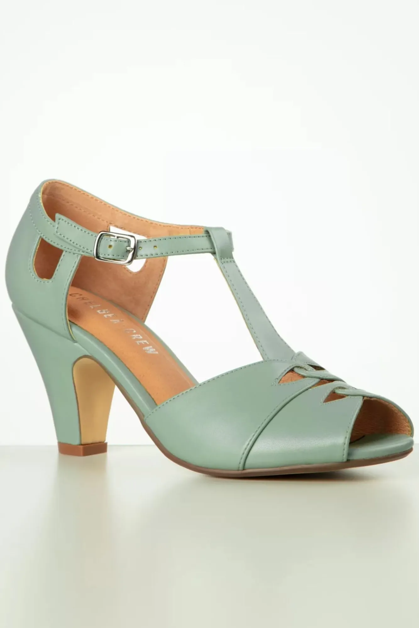 Discount Catherina T-Strap Pumps In Mintgroen Vrouwen Pumps