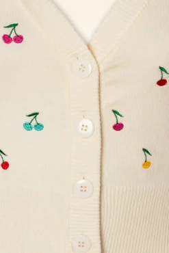 Best Catorina Kersenvest In Creme Vrouwen Vestjes