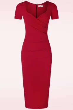 Discount Cecilia Pencil Jurk In Rood Vrouwen Plus Size Jurken