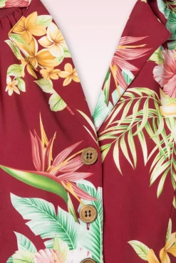 Best Charlene Honolulu Blouse-Jurk In Bordeauxrood Vrouwen Swing Jurken