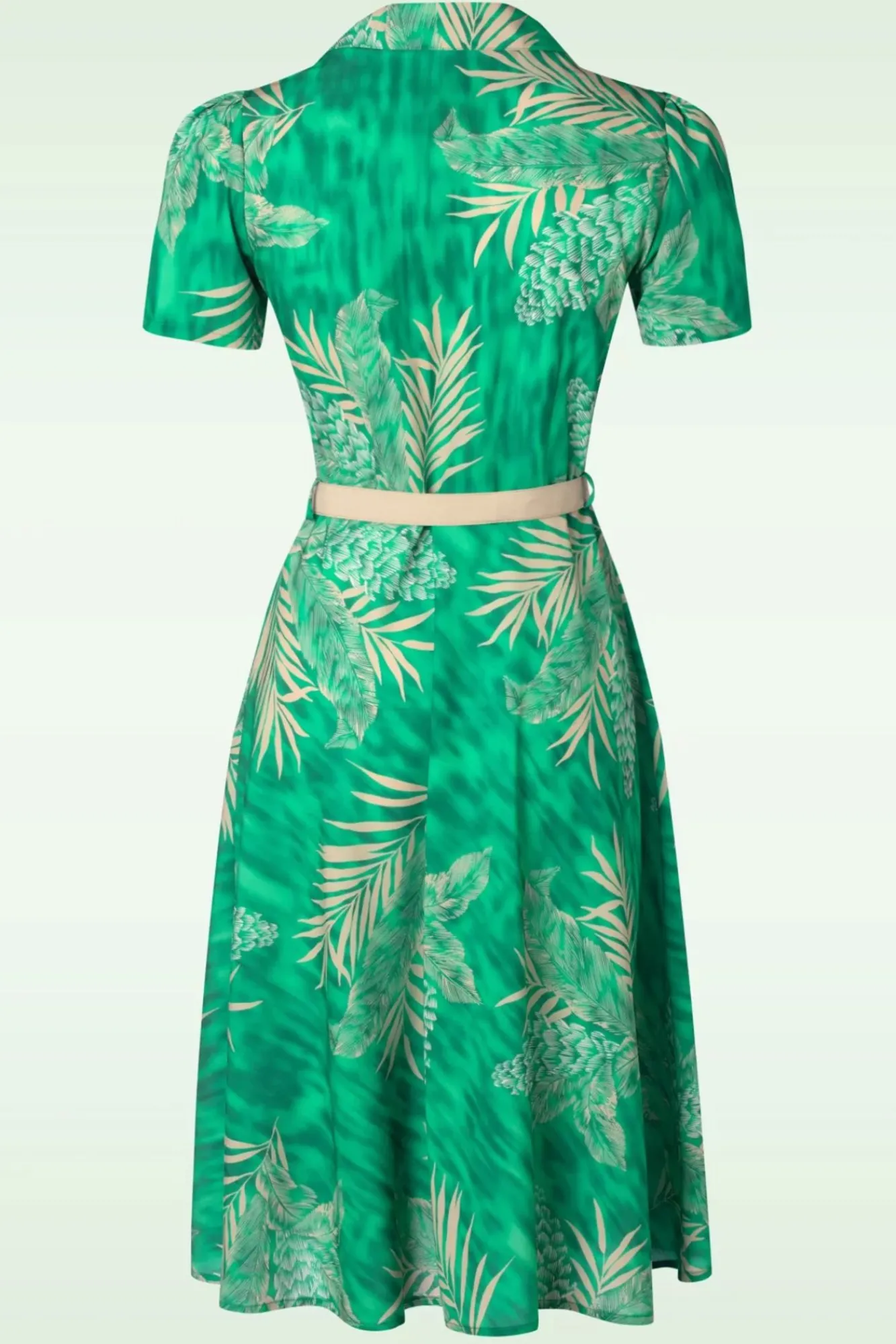 Best Charlene Palm Blouse-Jurk In Smaragdgroen Vrouwen Plus Size Jurken