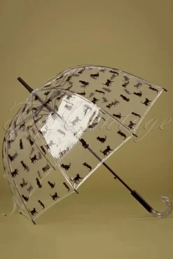 Clearance Chat Noir Transparante Koepelparaplu In Zwart Vrouwen Paraplu's