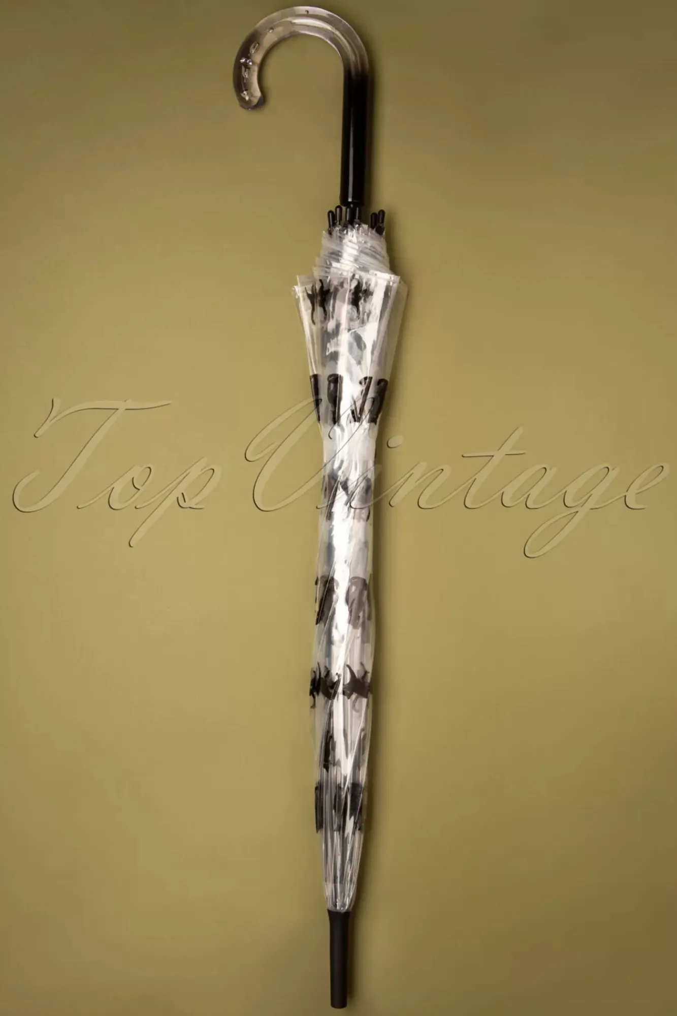 Clearance Chat Noir Transparante Koepelparaplu In Zwart Vrouwen Paraplu's