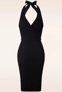 Cher Halter Pencil Jurk In Zwart Vrouwen Plus Size Jurken
