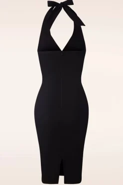 Cher Halter Pencil Jurk In Zwart Vrouwen Plus Size Jurken