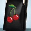 Hot Cherry Pie Crossbody Telefoontasje In Zwart Vrouwen Portemonnees