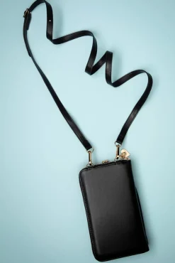 Hot Cherry Pie Crossbody Telefoontasje In Zwart Vrouwen Portemonnees