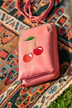 Best Cherry Pie Crossbody Telefoontasje In Koraalroze Vrouwen Portemonnees
