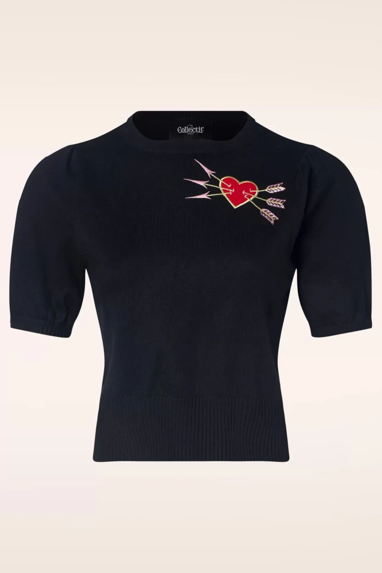 Best Chris Love Struck Gebreide Top In Zwart Vrouwen Truitjes