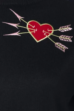 Best Chris Love Struck Gebreide Top In Zwart Vrouwen Truitjes