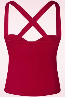 Best Cindy Cross Back Top In Rood Vrouwen Tops