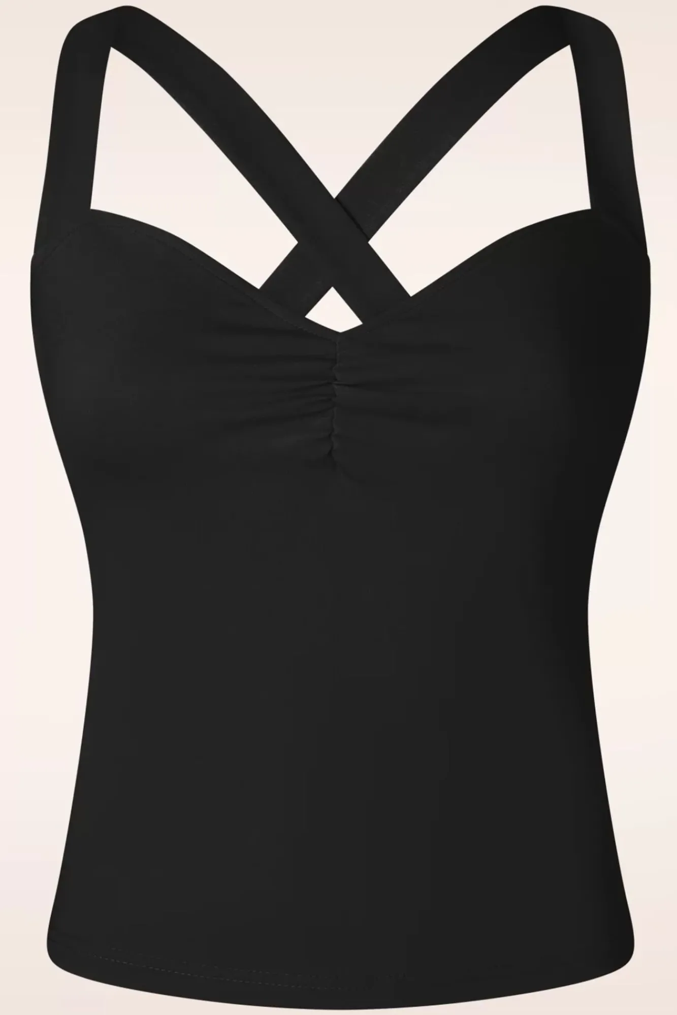 Best Cindy Cross Back Top In Zwart Vrouwen Tops
